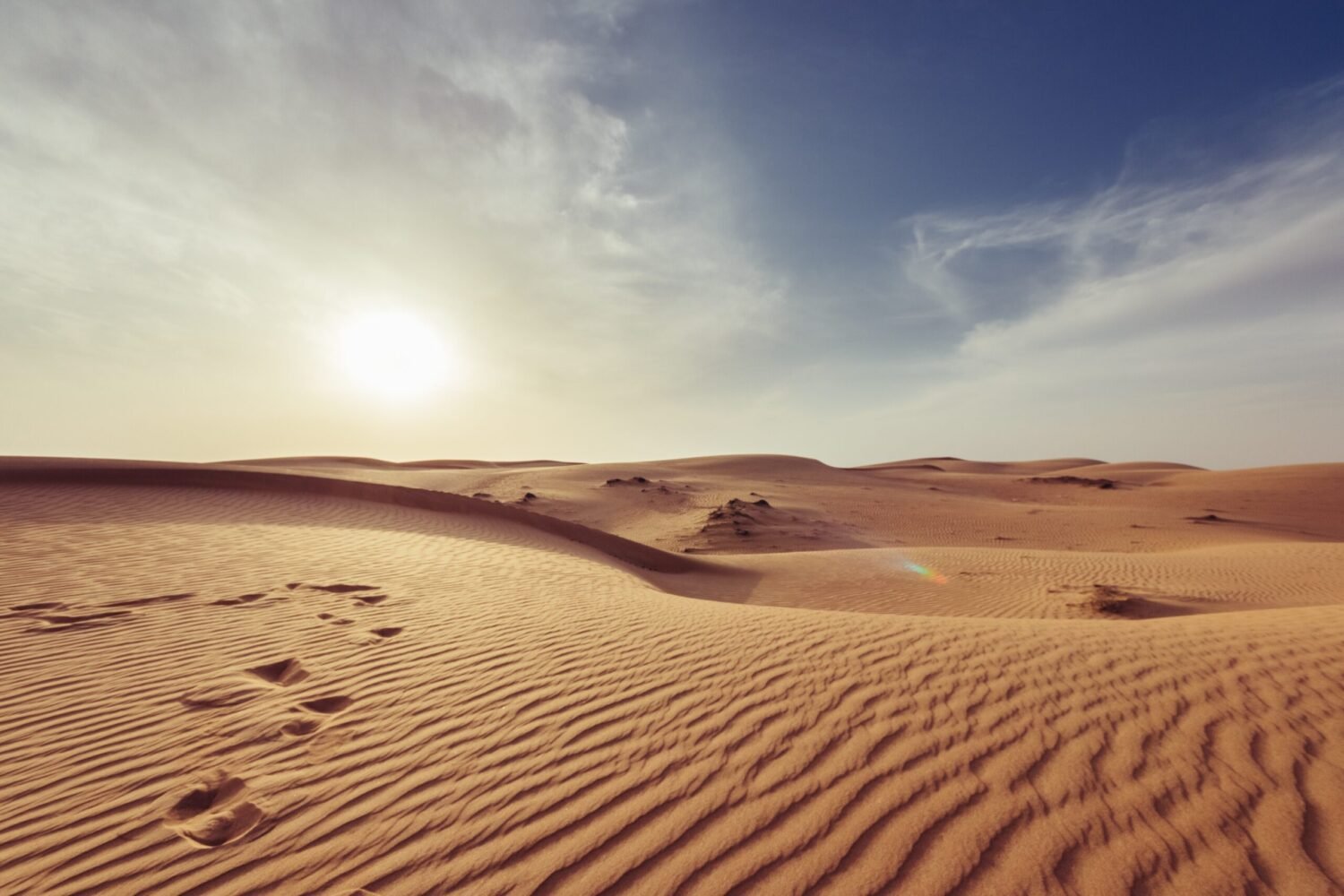 Desert dunes near Doha on a Qatar desert safari to the Inland Sea