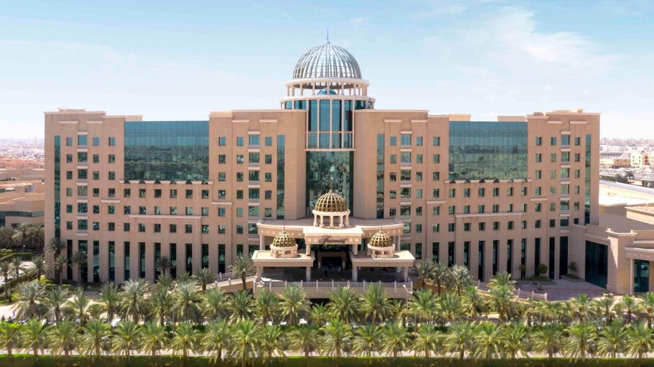 Fairmont Riyadh luxury hotel room with elegant Middle Eastern design