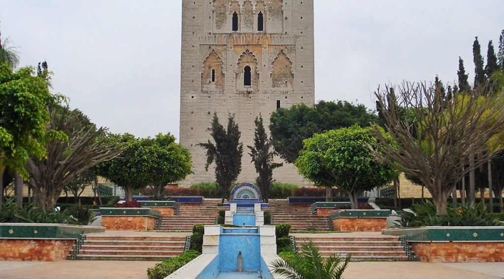 Garden of Hassan Tower In Rabat