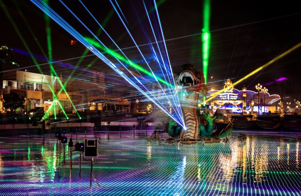 Laser Show In The Global Village Dubai
