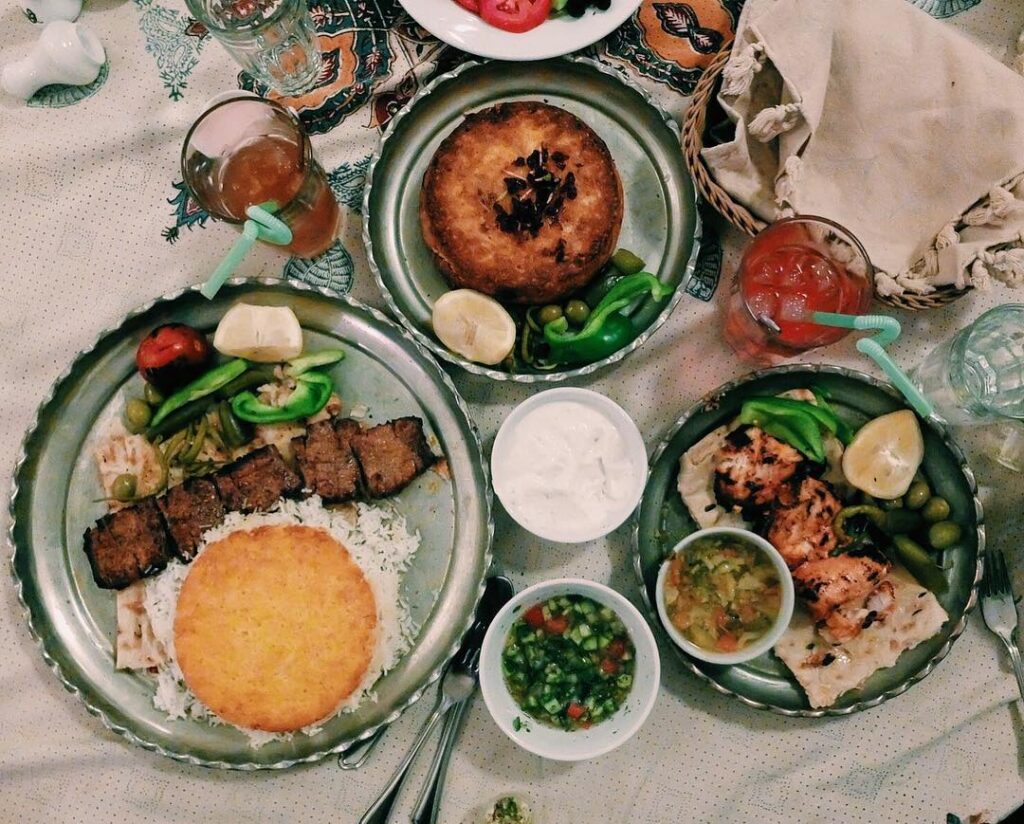 Traditional Food At Haft Khan Restaurant