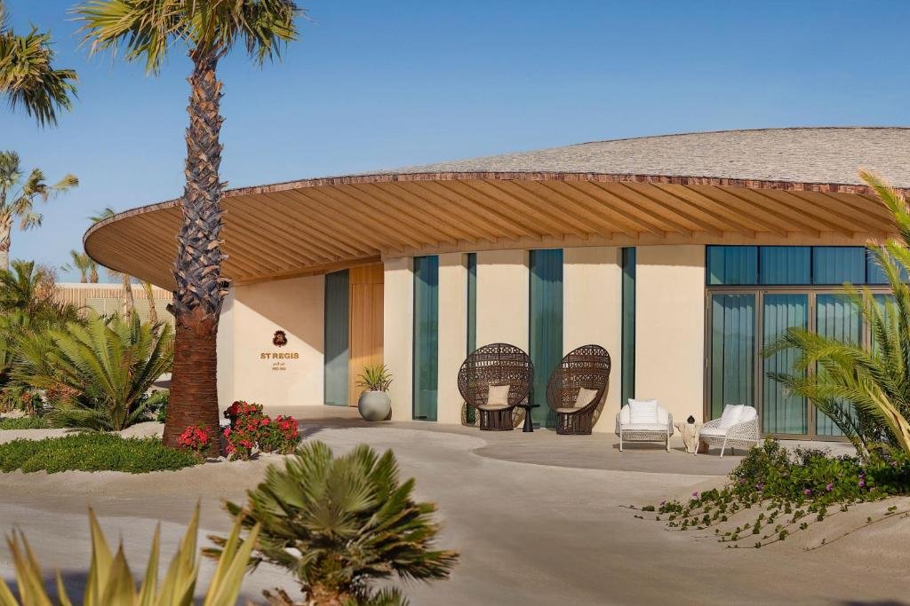 Arrival area and marina transfer scene for St. Regis Red Sea Resort guests