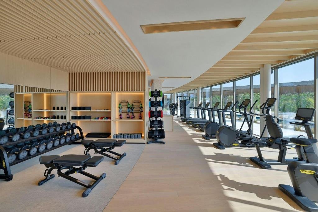 Modern gym and fitness area at St. Regis Red Sea Resort