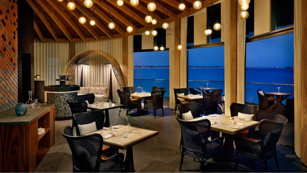 Elegant dining room at Tilina restaurant at St. Regis Red Sea Resort