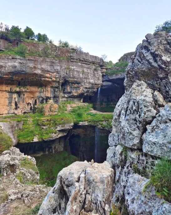 Baatara Gorge Waterfall in Tannourine Lebanon