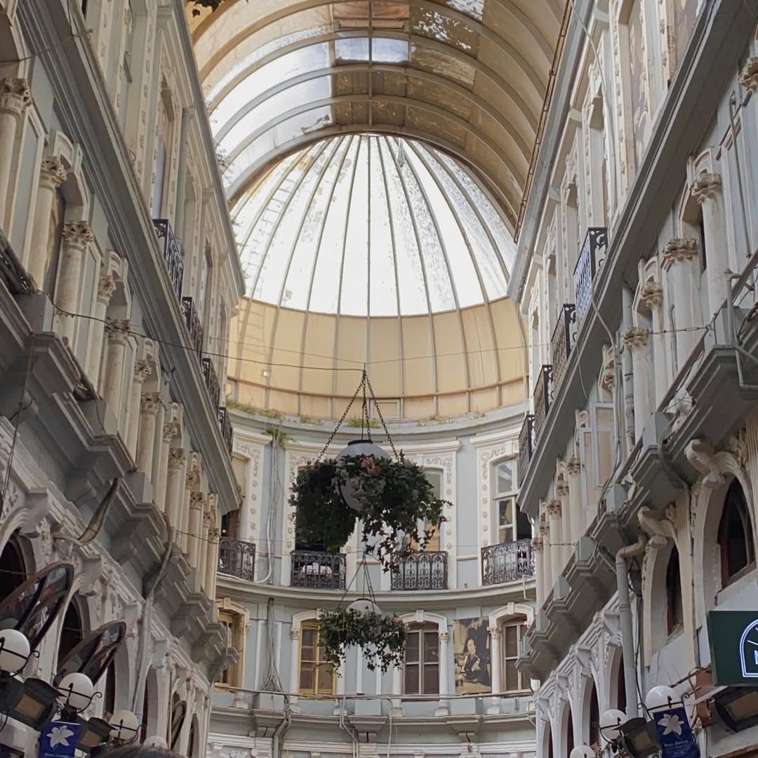 Çiçek Pasajı historic arcade with restaurants and ornate architecture in Beyoğlu Istanbul
