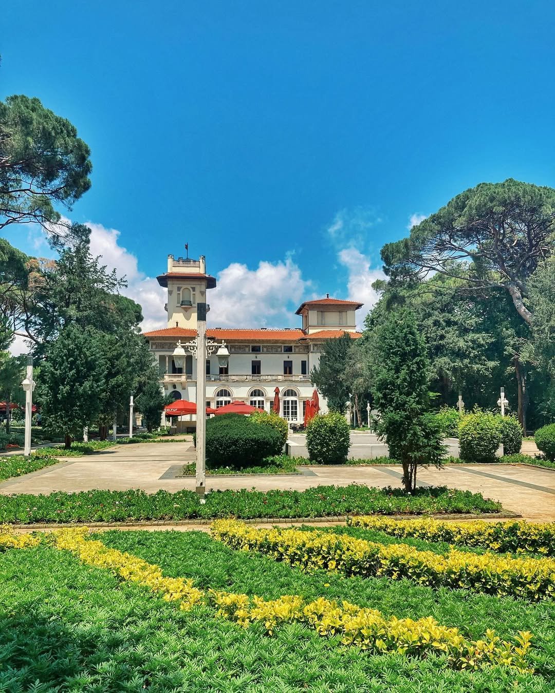 Hıdiv Kasrı pavilion surrounded by greenery in Beykoz Istanbul