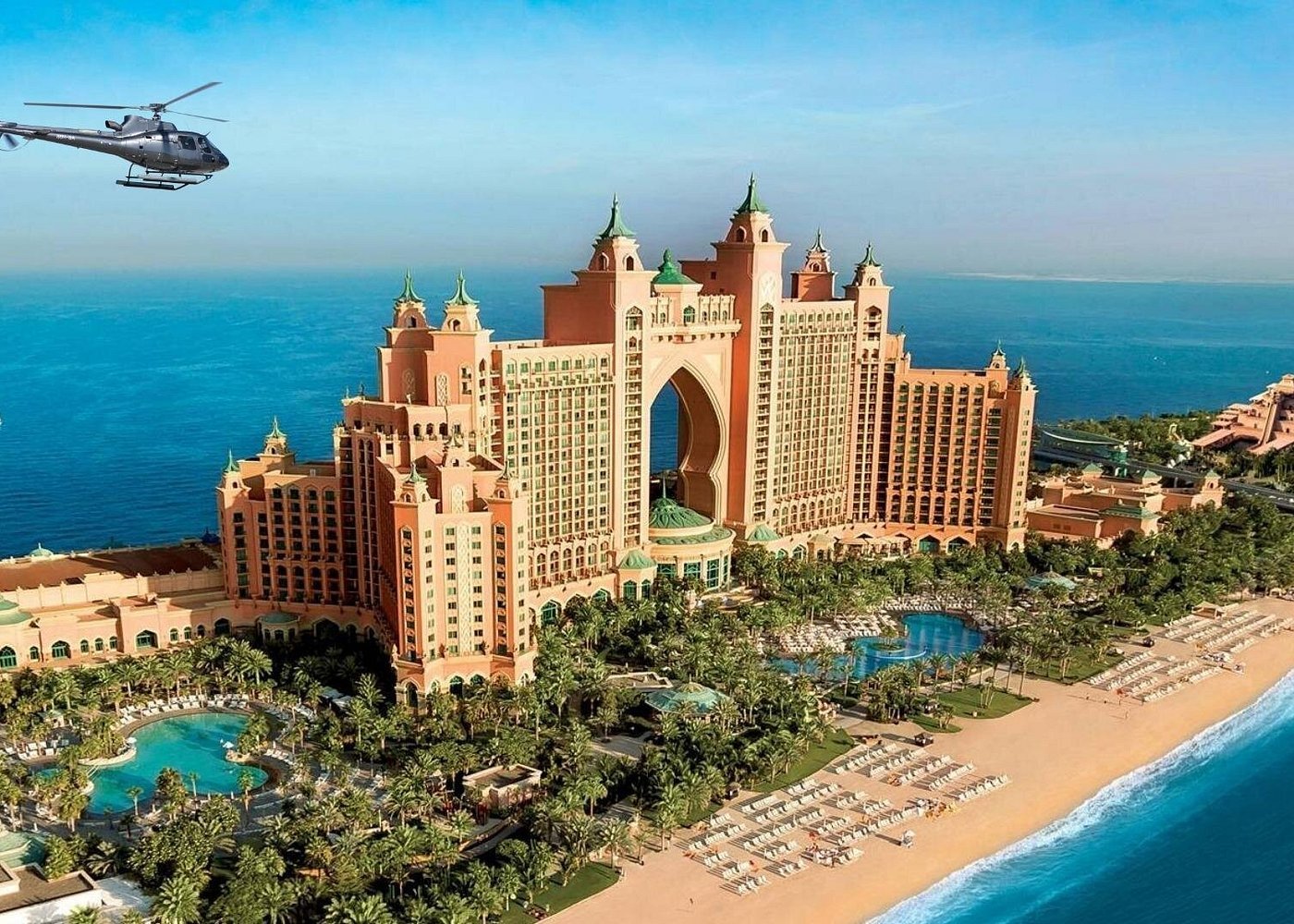 Flying Over Dubai by Helicopter