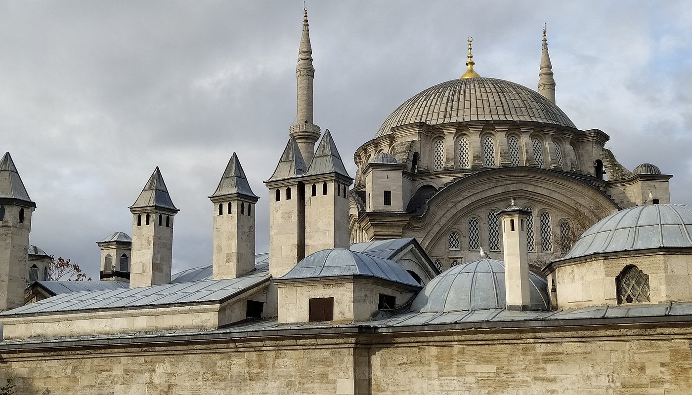 Interior of Nuruosmaniye Mosque near the Grand Bazaar in Istanbul