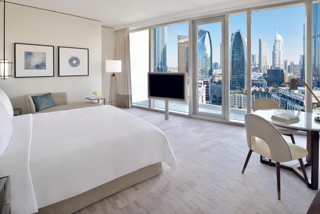 Address Sky View Dubai infinity pool with Burj Khalifa views