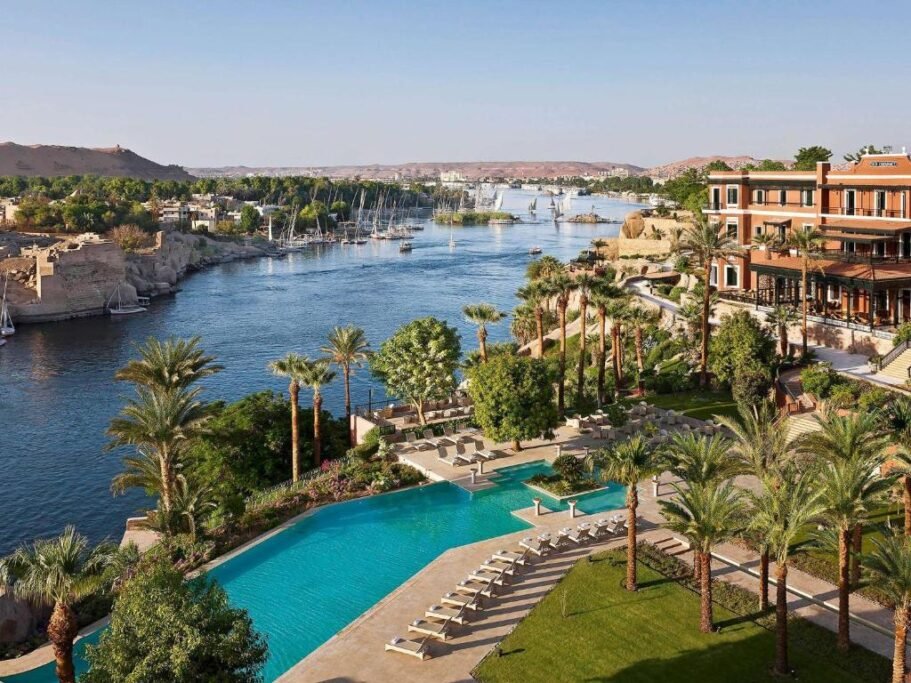 Sofitel Legend Old Cataract Aswan overlooking the Nile in Egypt
