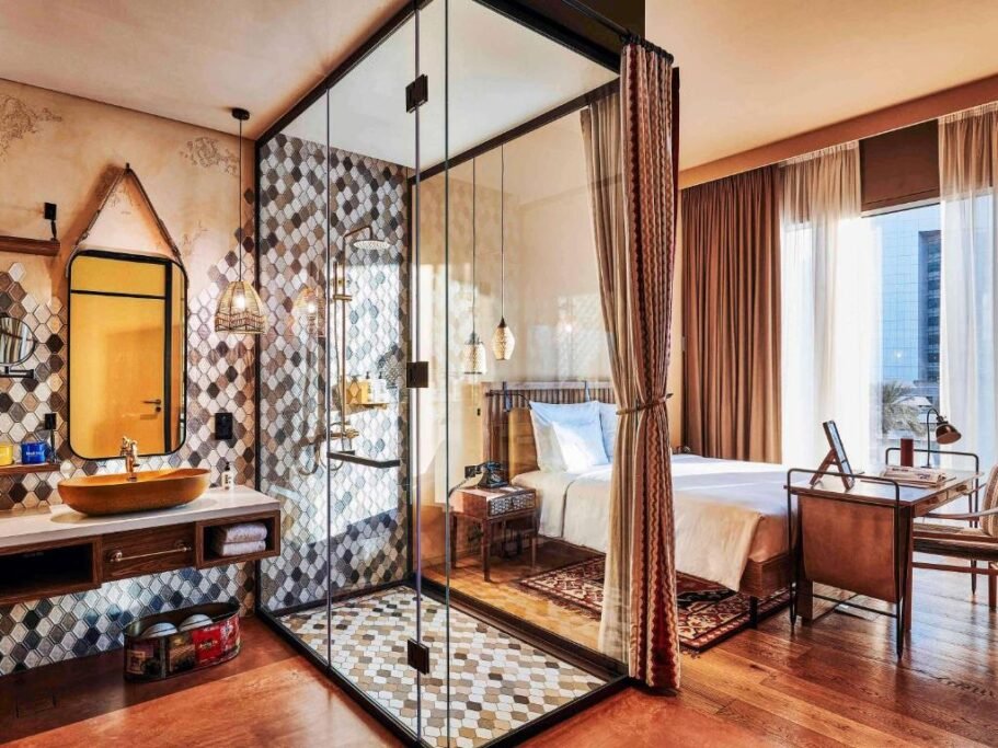 25hours Hotel One Central Dubai colorful design room near Museum of the Future