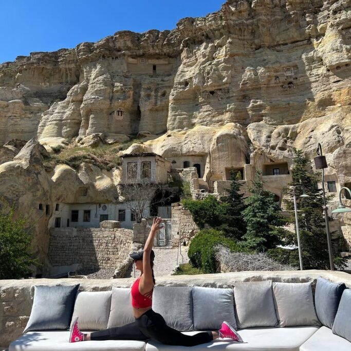 Sunrise yoga in Cappadocia
