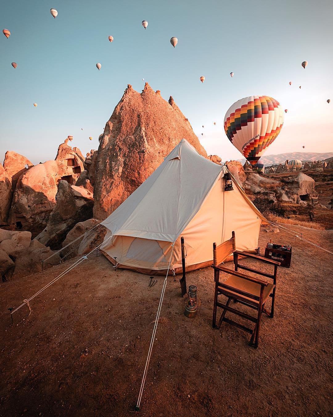 Camp Facing Kızılçukur (Red) Valley in Cappadocia