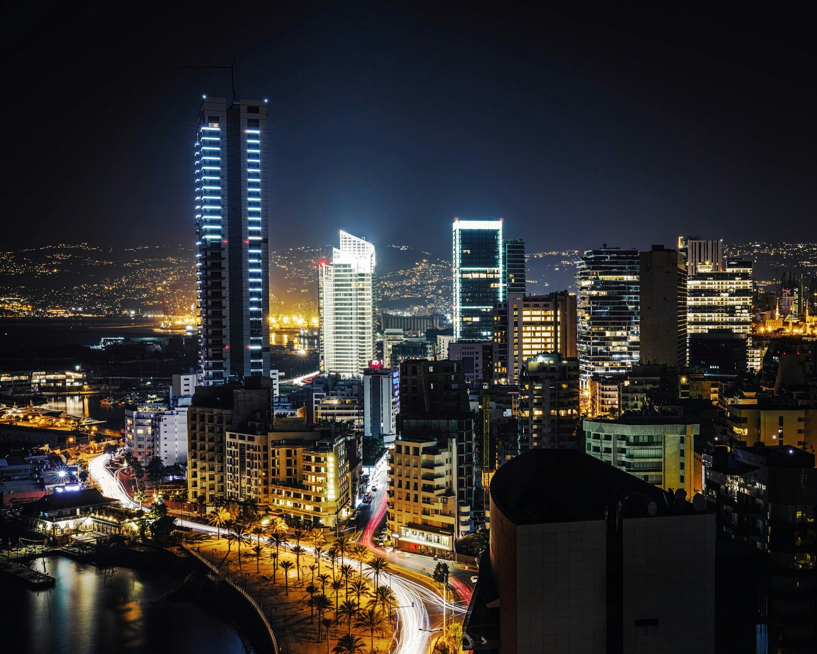 Beirut at night