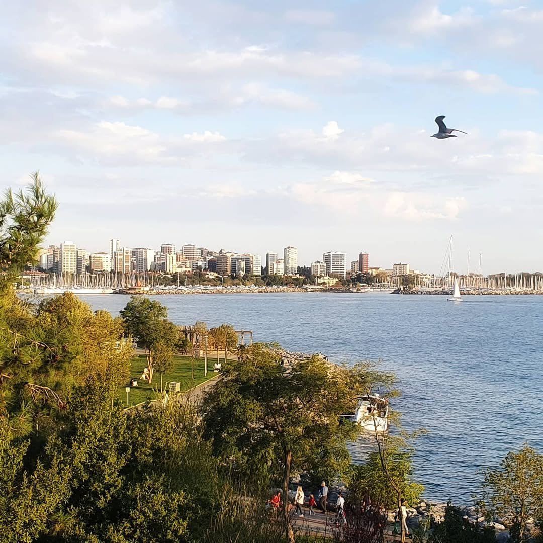 Moda Park overlooking the Bosphorus on the Asian side of Istanbul
