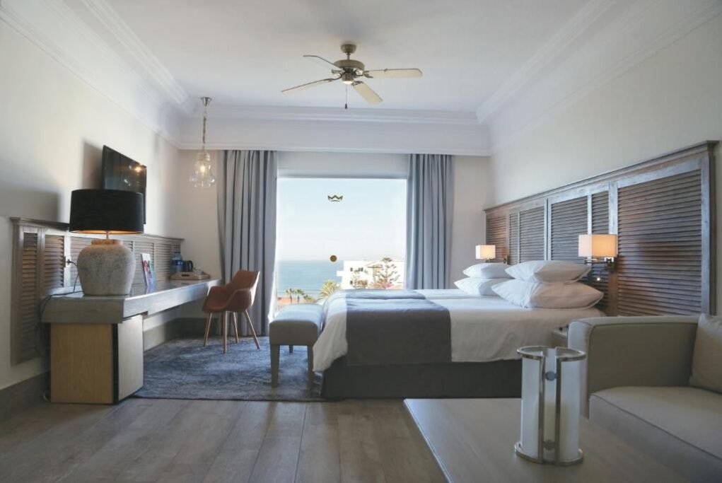 Riu Tikida Beach bright hotel room with large windows in Agadir