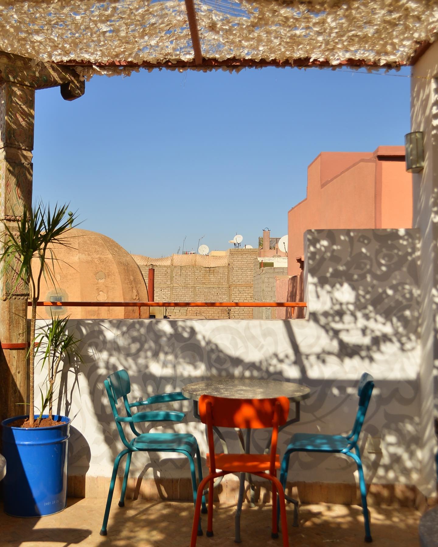 Rooftop in Café Clock Marrakech 