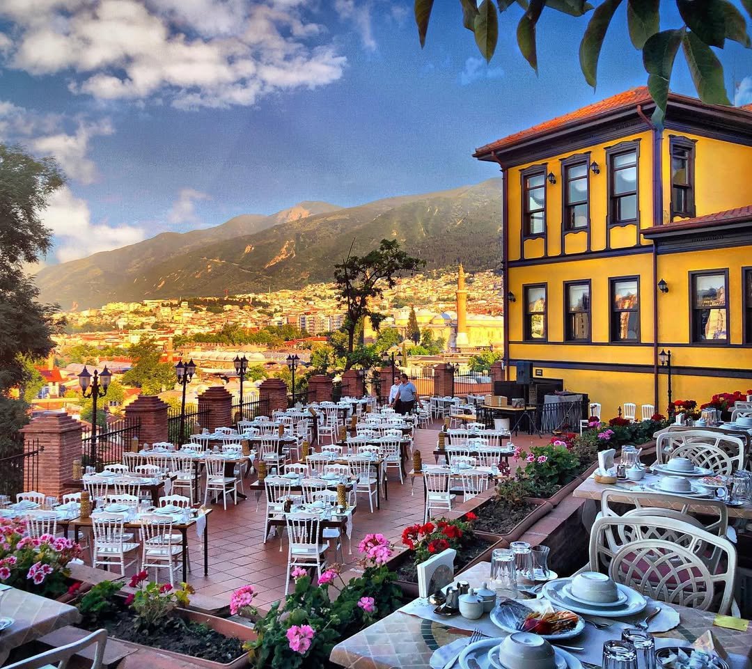 Amazing view of Bursa from Sümbüllü Bahçe Konağı