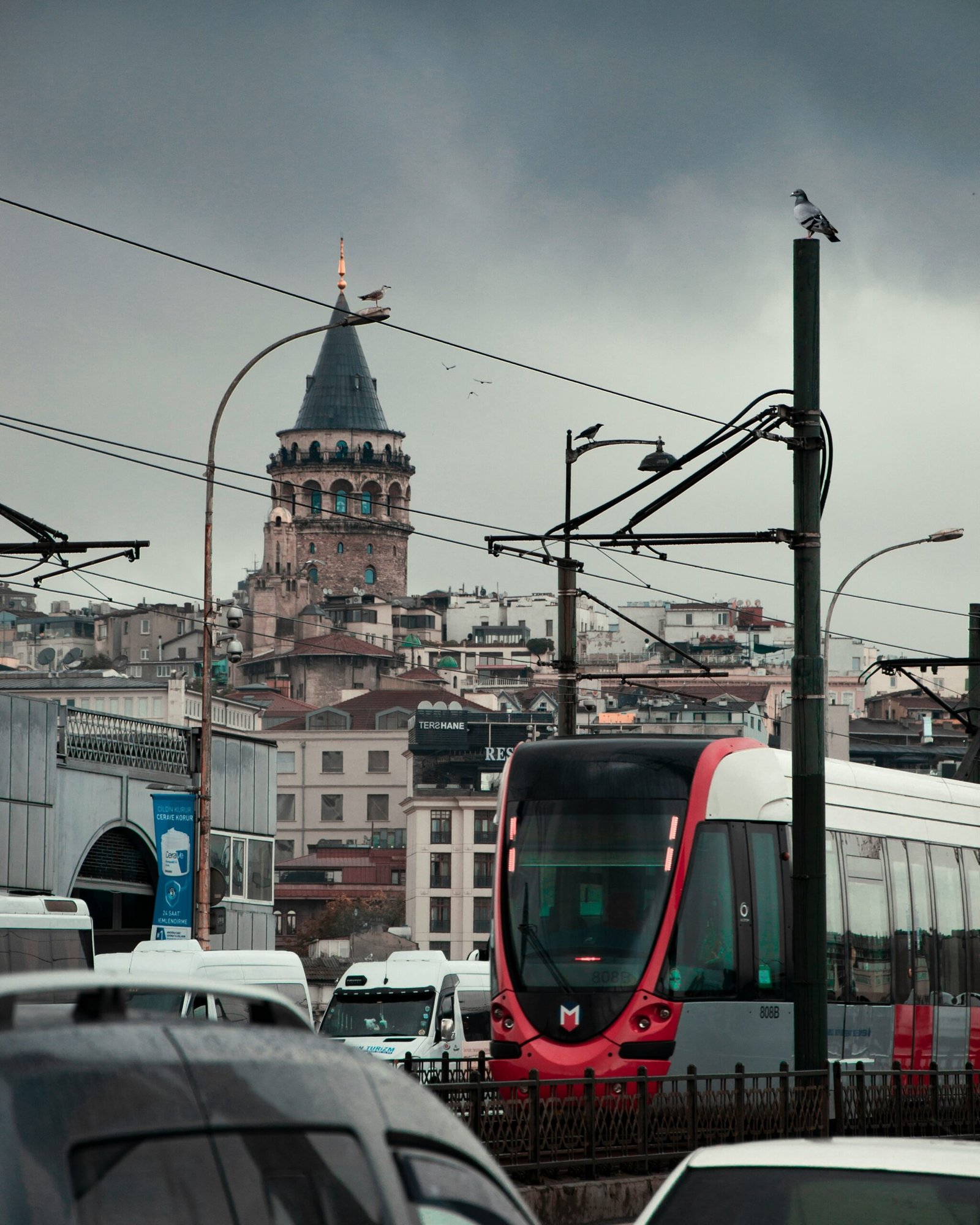 Tram riding in Istanbul