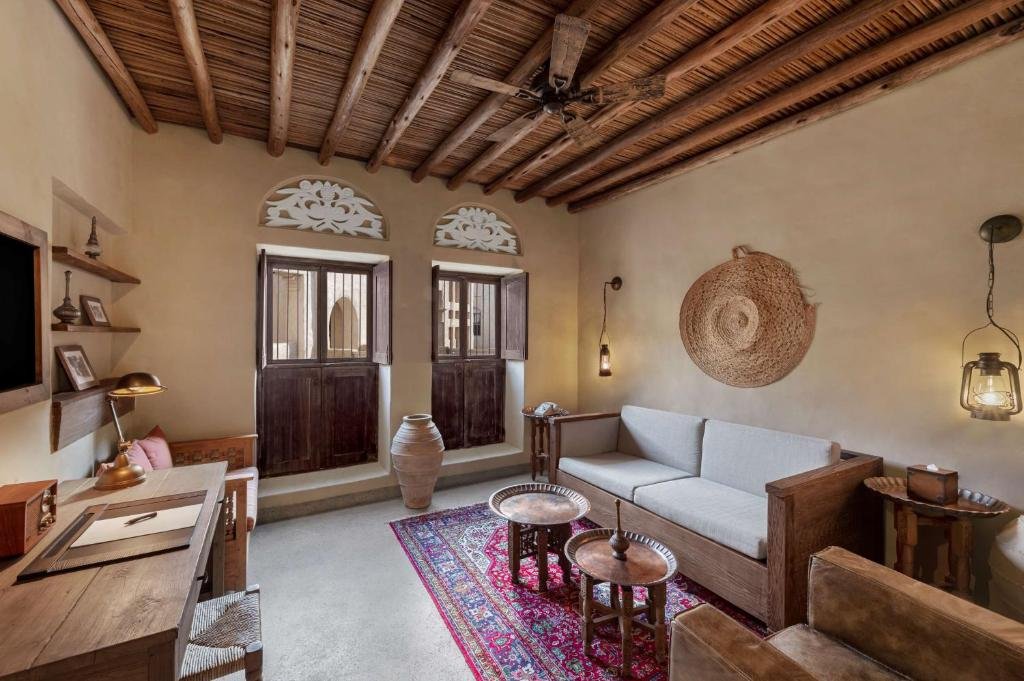 Cozy rustic living room interior