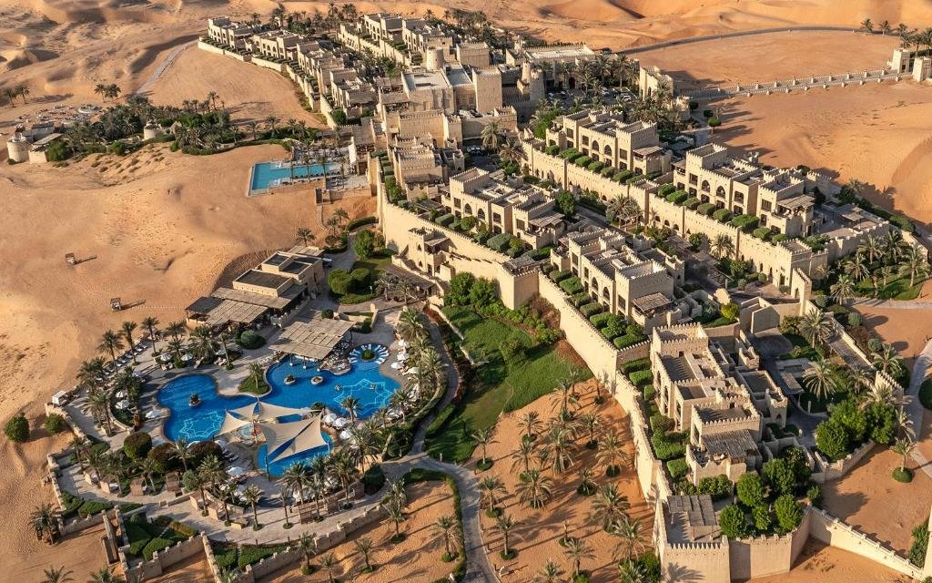 Luxurious resort in desert landscape