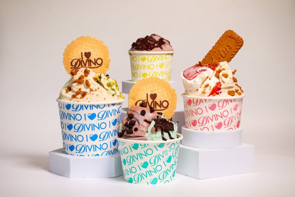 Ice creams at Gelato Divino