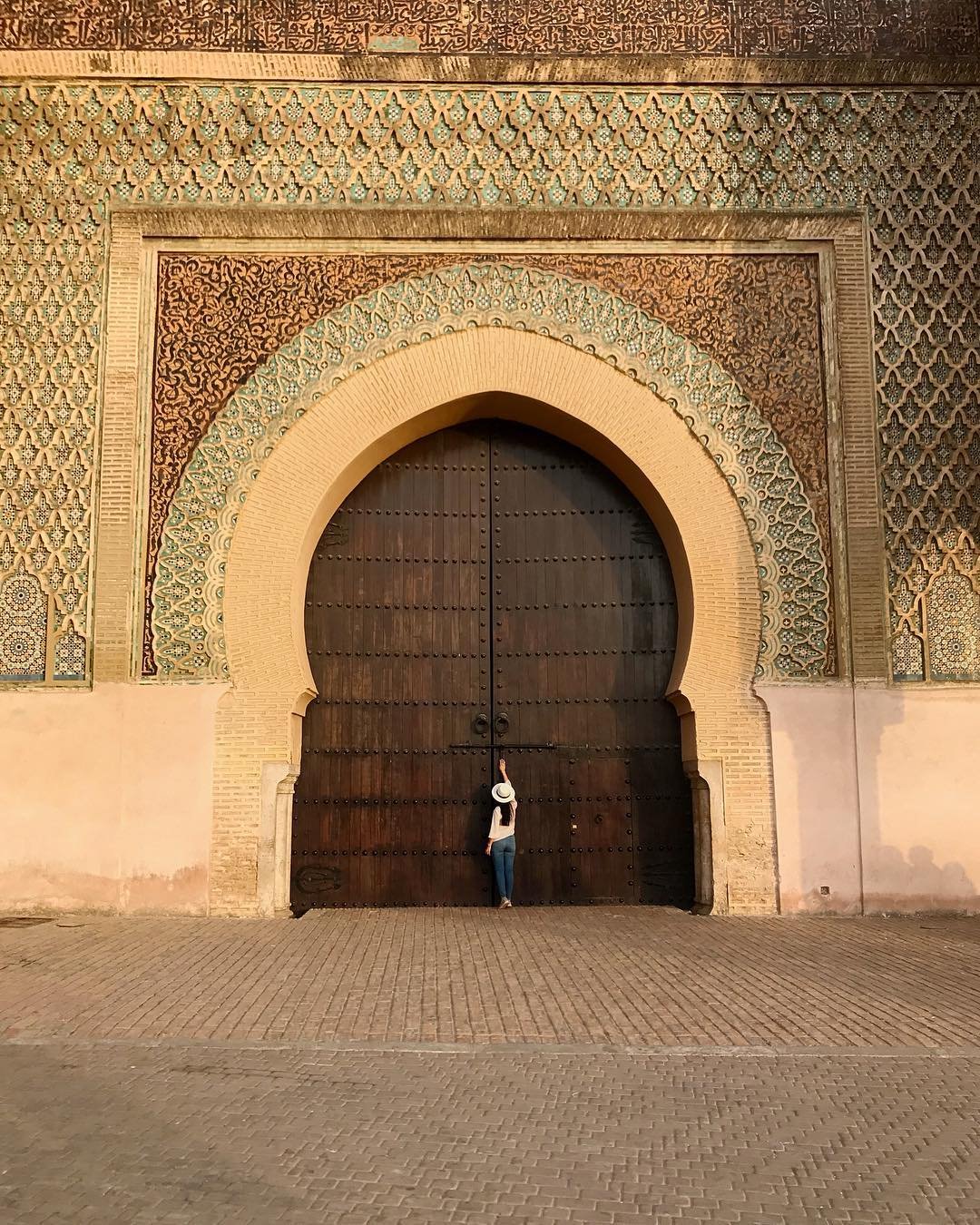 Bab Mansour gate in Meknes. It's one of the most beautiful gates in Africa. 