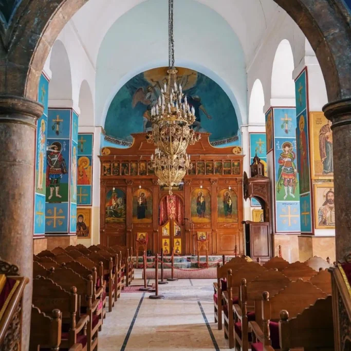 The Mosaic Map and Saint George's Church Madaba Jordan