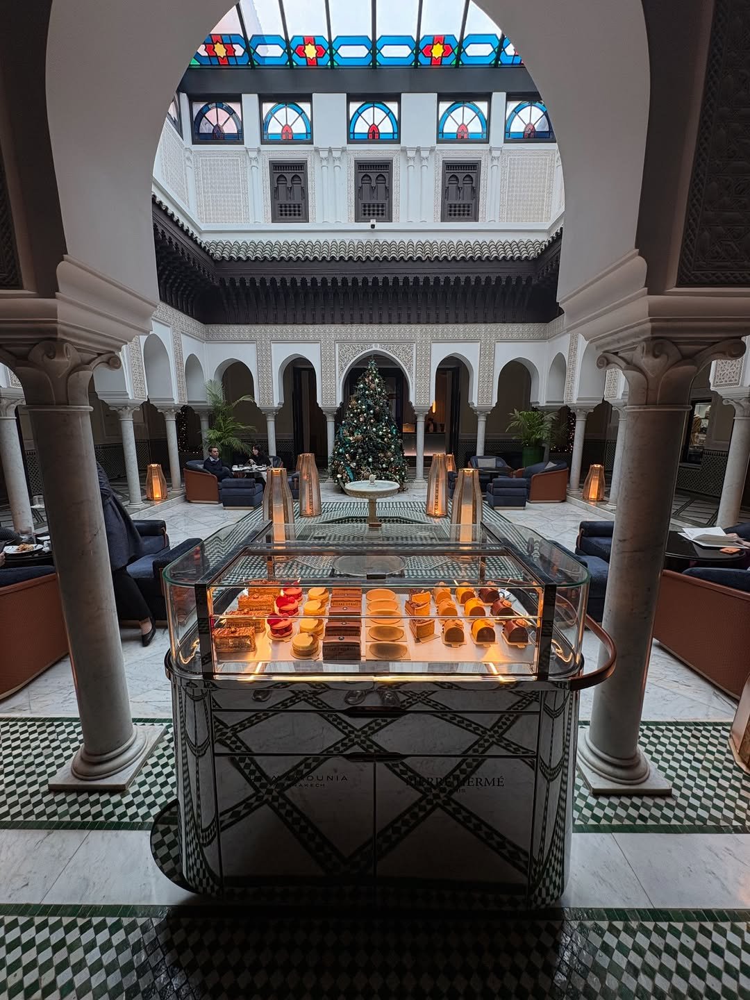 Tea at one of the most luxurious hotels in the world, La Mamounia.