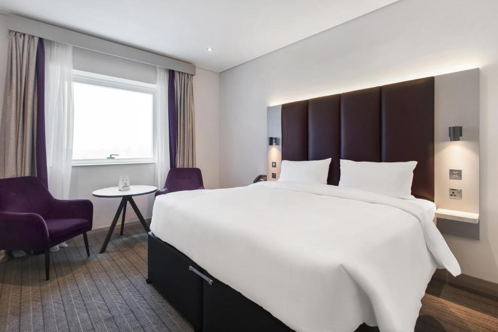 Premier Inn Dubai International Airport budget hotel room near DXB
