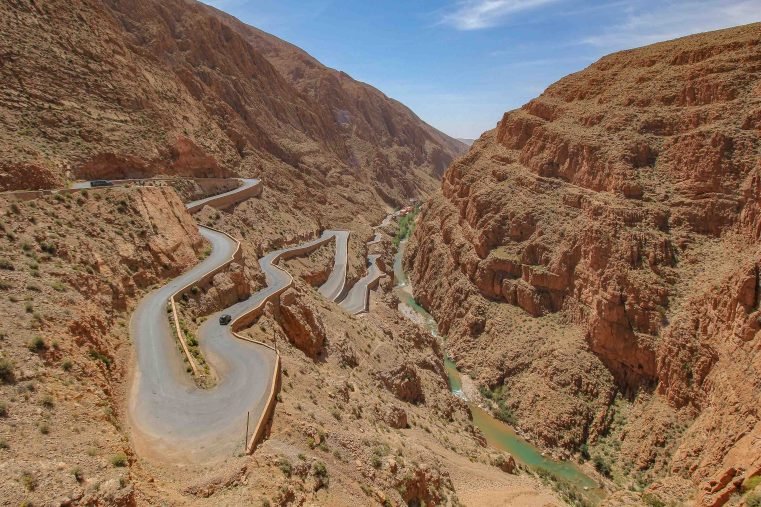 Famous serpentine road Dades Gorges
