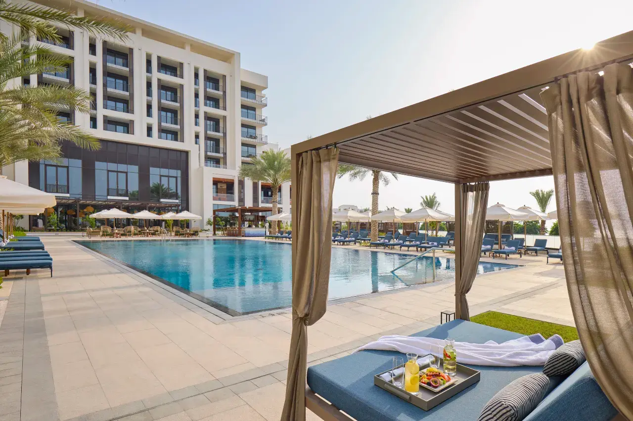 View on swimming pool Mandarin Oriental Muscat
