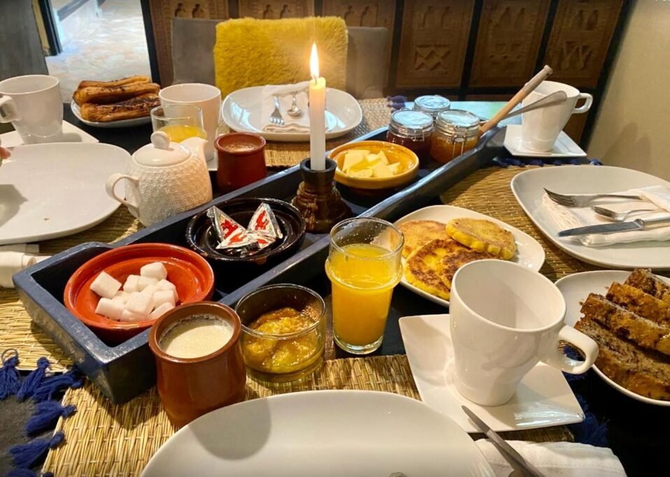 Georgeous breakfast at Riad Dar Awil