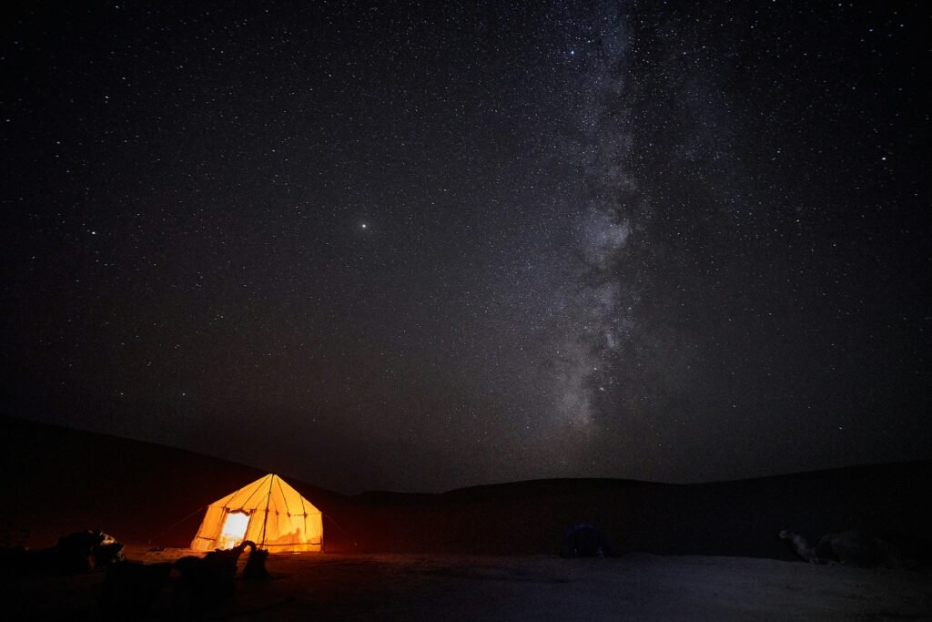 Star watching in the desert
