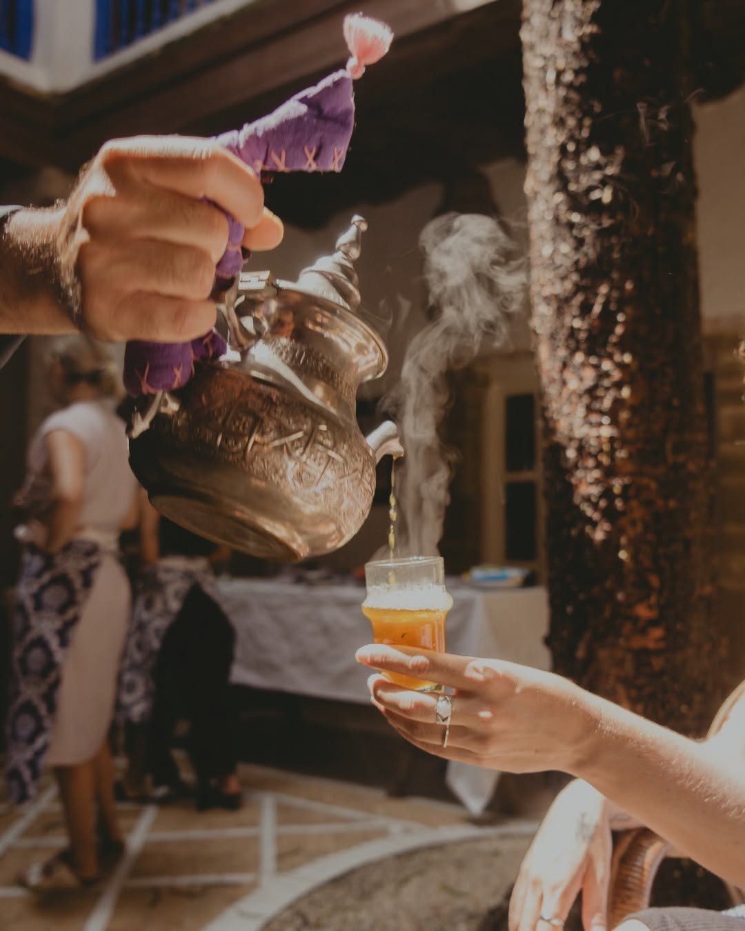 Moroccan tea poured from way up high