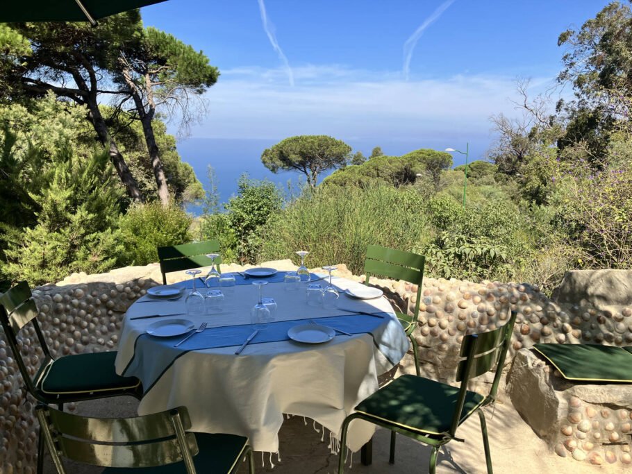 Cafe in Donabo Gardens in Tangier