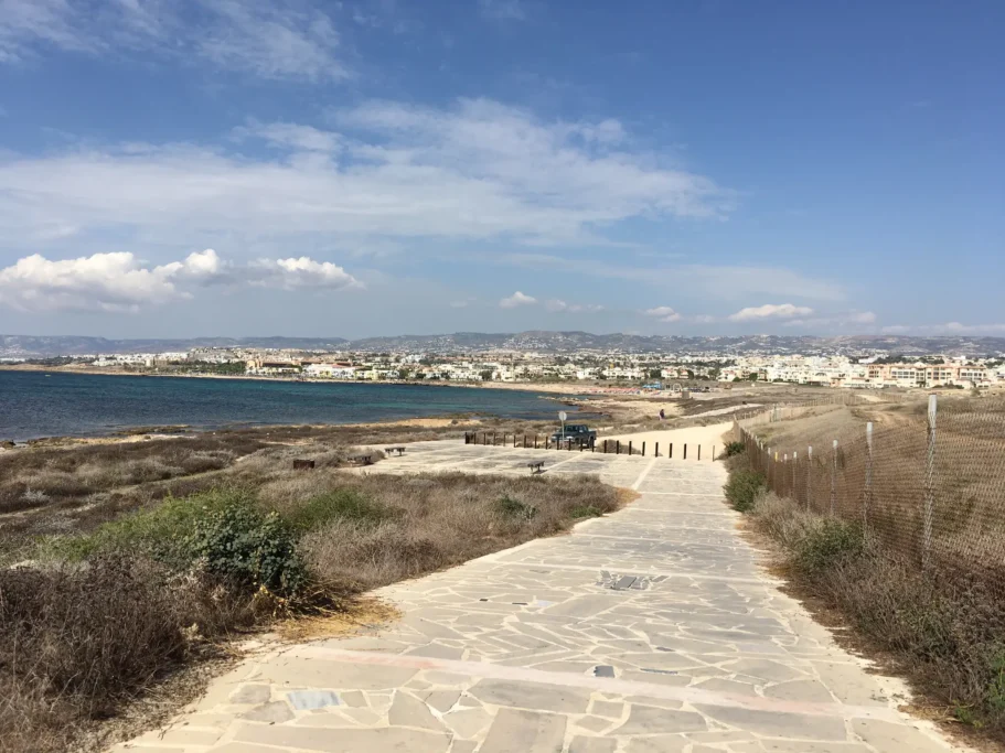 Coastal path in Paphos with sea views, ideal for walking or cycling