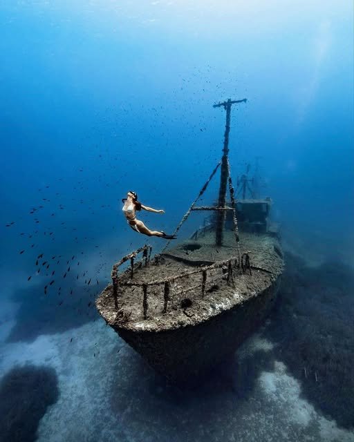 Sunken Nemesis III shipwreck off Protaras, Cyprus