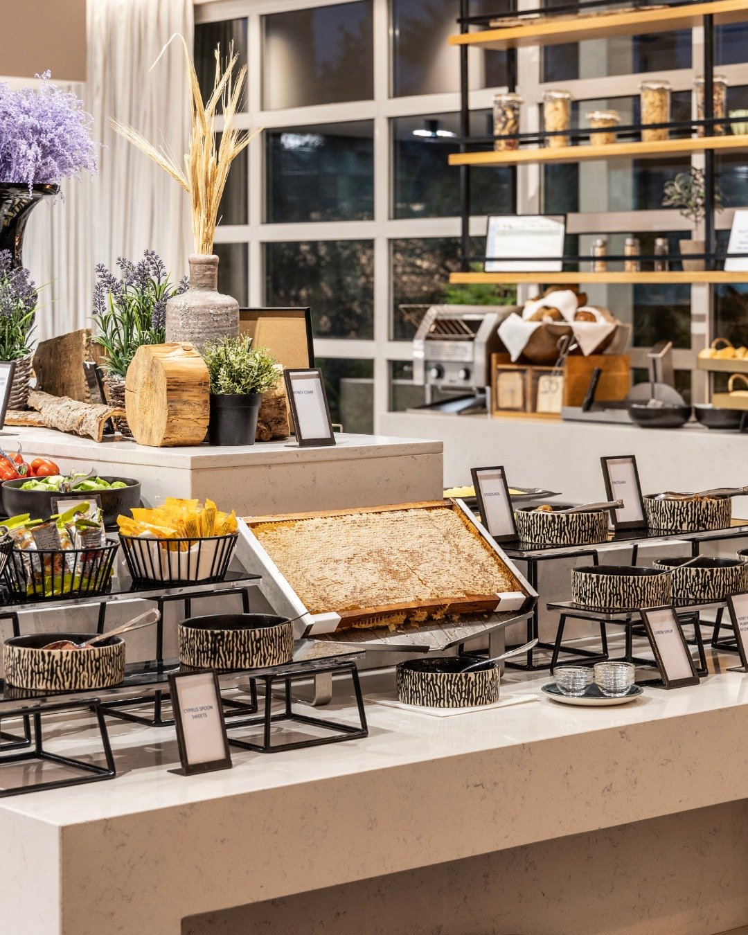 Breakfast buffet at Olympia Restaurant in Hilton Nicosia