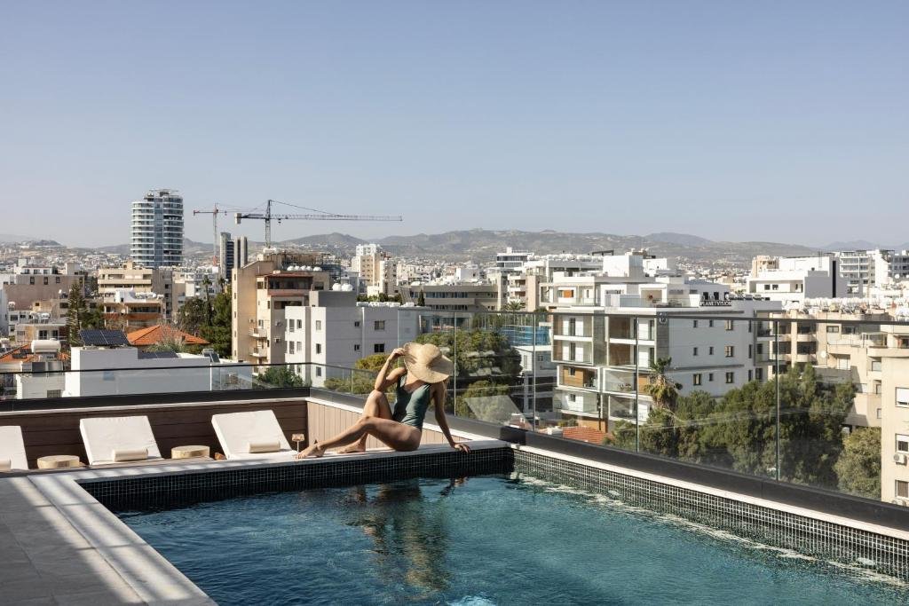 White City Limassol apartment with modern interiors and rooftop pool access