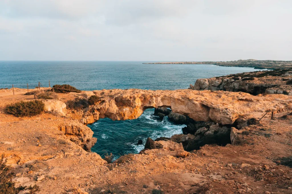 Crow’s Arch Kamara tou Koraka natural rock arch at Cape Greco Cyprus