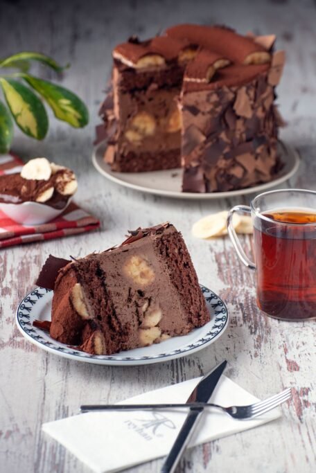 Chocolate and banana pastry from an İzmir patisserie