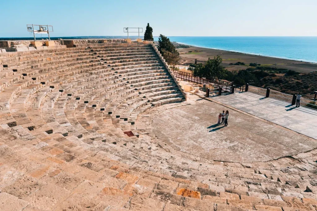 Ancient Greco-Roman theatre at Kourion archaeological site near Limassol Cyprus