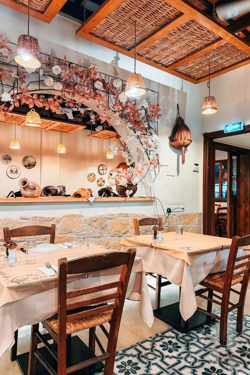 Traditional Cypriot meze dishes at Meze Taverna Restaurant in Limassol