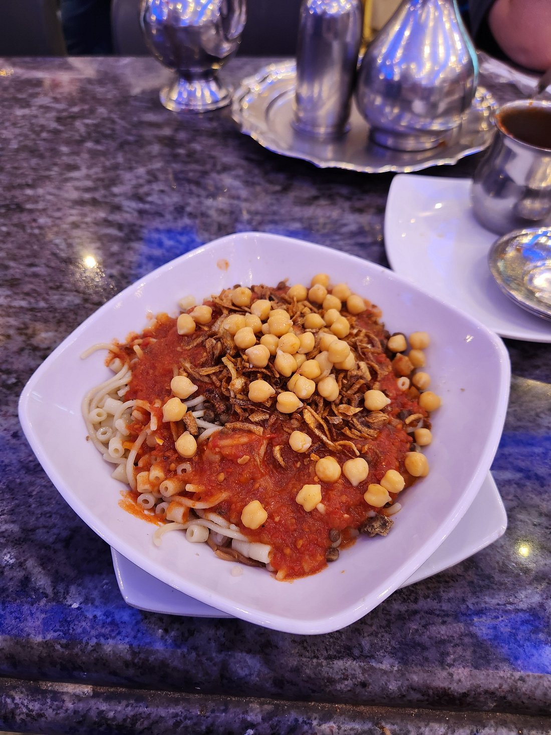 Food in Koshary Abou Tarek Cairo