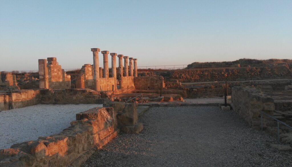 Ancient ruins and archaeological remains in Paphos Archaeological Park