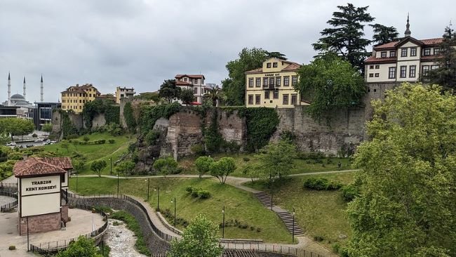 Ortahisar district in Trabzon with historic buildings and city views
