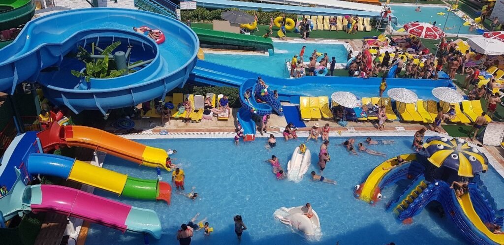 Water slides and pools at Marmaris Atlantis Water Park
