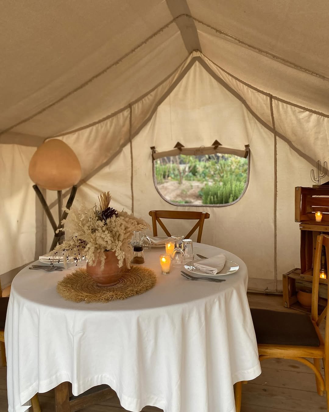 Luxury tent at Inara Camp in the Agafay Desert
